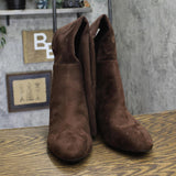 Michael Michael Kors Block Heel Riding Boot with Side Zip Mocha Brown 11M