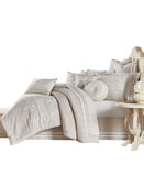 J. Queen New York Lauralynn Straight Window Valance Beige Brown 88 x 18