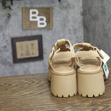 Universal Thread Womens Lucille Platform Gladiator Sandals Natural Brown 8M