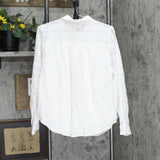 LC Lauren Conrad Womens Lined Button Up Textured Dress Shirt White M