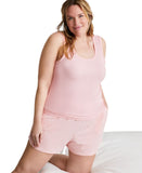 State of Day Womens Printed Knit Sleep Shorts 100185749WN Abstract Shell Pink 2X