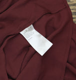 Me By Jennie Garth Womens Alberta Pleated Blouse Shirt Top Blackberry Red L