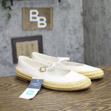 Universal Thread Womens Bea Flats Mary Jane Espadrille Cream / White 9.5M