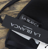 La Blanca Standard Island Goddess Halter Triangle Swimsuit Top Black Noire 8