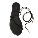 Universal Thread Womens Ivana Footbed Toe Ring Sandals 93708831 Black 10M