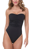 Andie Womens The Pana Classic Eco Nylon One Piece Swimsuit Black XS