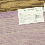 Home Weavers Double Ruffle Collection Bathroom Rugs 4-Piece Set Purple Standard