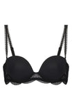 Simone Perele Womens Karma Underwire Strapless Plunge Bra 12V302 Black 32C