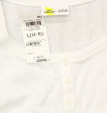 Epic Threads Girls Textured Henley Shirt Top 100201319GK Bright White L (14/16)