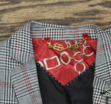 Elie Balleh Big Boys Slim Fit Blazer Suit Jacket Coat Cayenne Gray Plaid 6