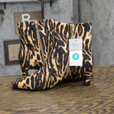 A New Day Womens Tigris Boots Ankle Block Heel Boots Brown Tiger Multi 8M