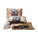 Modern Heirloom 2pc Cotton Germaine Quilt Set Navy / Burgundy / Gold Twin