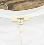 Splendid Womens Long Sleeve V-Neck Maternity T-Shirt P80015-10 White S
