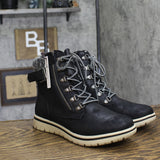 Cliffs By White Mountain Winter Lace Combat Boot Black / Fabric / Sweater 9.5M