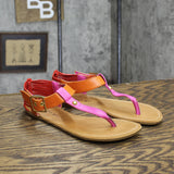 Madden Girl Womens Vintage ANZWER Thong Sandals 1674172b63b4ce Pink Multi 6M