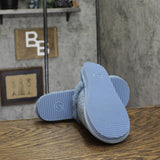 Michael Michael Kors Womens Janis Scuff Slippers Fuzzy 40R1JAFP2Y Denim Blue 6M