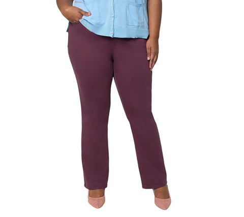NYDJ Marilyn Petite Straight Leg Jeans A695157 Fig Purple 6P