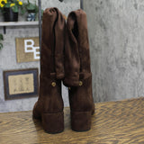 Michael Michael Kors Braden Over-the-Knee Block Heel Boots Mocha Brown 5.5M