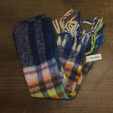 Steve Madden Womens Lofty Fringe Scarf Fuzzy Oversized SMA-5226 Cobalt Blue