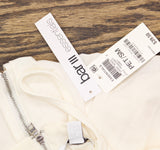Bar III Womens Petite Zip Back Top Bright White PS