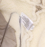 Wild Fable Women’s Shawl Collar Shearling Coat Faux Fur Suede Tan Brown XS