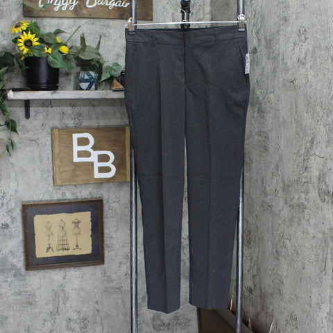 Van Heusen Boys Striped Suit Pants VHSDE058-001 Black 14 Husky