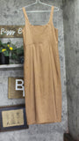 Future Collective Womens 90's Suede Midi A-Line Dress 94642519 Brown M