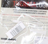 Thermalogic Topsions Room Darkening Curtain Panel Pair Natural Brown 80x63