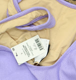 COTTON ON Womens Low Back One Piece Swimsuit 6335650-12 Ariel Purple Crinkle L