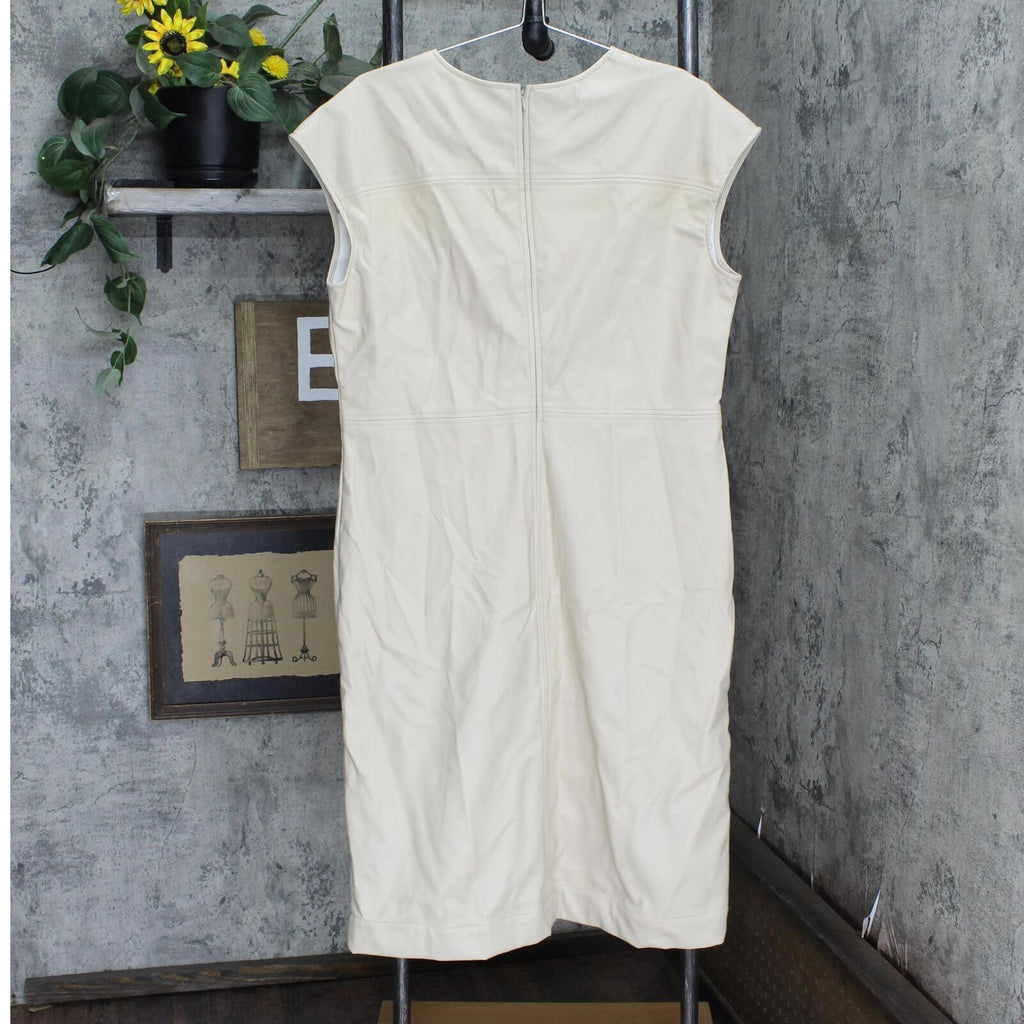 Prologue Women's Short Sleeve Faux Leather Dress 566822 Beige Brown L Biggybargains Prologue Women's Short Sleeve Faux Leather Dress 566822 Beige Brown L Biggybargains