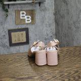 Jones New York Womens Slingback Block Heel Pumps Croc Blush Pink 6.5M