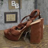 A New Day Womens Riah Platform Heels with Memory Foam Insole 88075197 Brown 11M