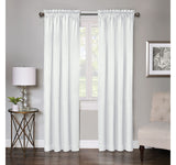 Regal Home Regency Rod Pocket Light-Filtering Single Curtain Panel White 50x84