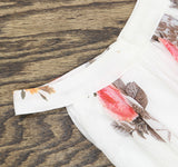 City Chic Hi-Low Sleeveless Pleated Tunic Top Ivory Floral Crush White 18W