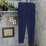 Egara Mens Extreme Slim Fit 2-Piece Jacket Pants Suit Set Navy Blue 36S 30 Waist