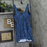 Island Escape Womens Magnolia Underwire Swim Dress One Piece Black Blue Multi 16