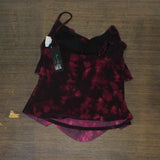Aqua Green Women's UPF 50 Tiered Tankini Top 83618758 Multi Warm Purple S