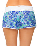 Raisins Aloha Board Foldover Drawstring Swim Shorts White / Blue Multi XL