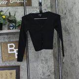 Art Class Girls Ribbed Cardigan Sweater 91367686 Black M