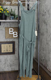 Universal Thread Women's Square Neck Belted Overalls 565623 Olive Green M
