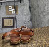 MIA Womens Peyton Round Toe Sandals MH2715 Cognac Brown 10M