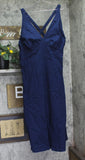 A New Day Womens Open Back Maxi Dress Woven 94439782 Navy Blue 2XL