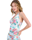 La Blanca Rivera Resort Halter Goddess Tankini Swim Top LB5SW84M White Multi 12
