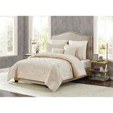 5th Avenue Lux Noelle 7-Piece Comforter Set CS3211GDK7-1300 Gold Yellow King