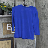 Ny Collection Womens Petite 3/4 Sleeve Knit Crepe Studded Keyhole Top PCKU0048