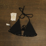 Becca Womens Standard Color Sheen Triangle Bikini Top 109057 Black M