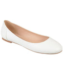 Journee Collection Womens Comfort Kavn Flats KAVN-WD White 7.5W