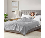 Serta Plush Electric Heated Blanket ST54-0127 84667711 Light Grey Queen