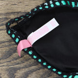Victoria's Secret Womens Cross Back Textured Bikini Swim Top Black / Green L