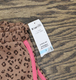 Kids Headquarters Little Girls Fleece Straight Leg Sweatpants Cheetah Brown 5